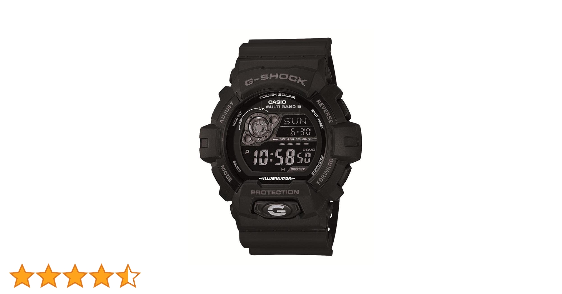 Casio Relógio masculino G-Shock GW-8900A-1 Tough Solar Atomic